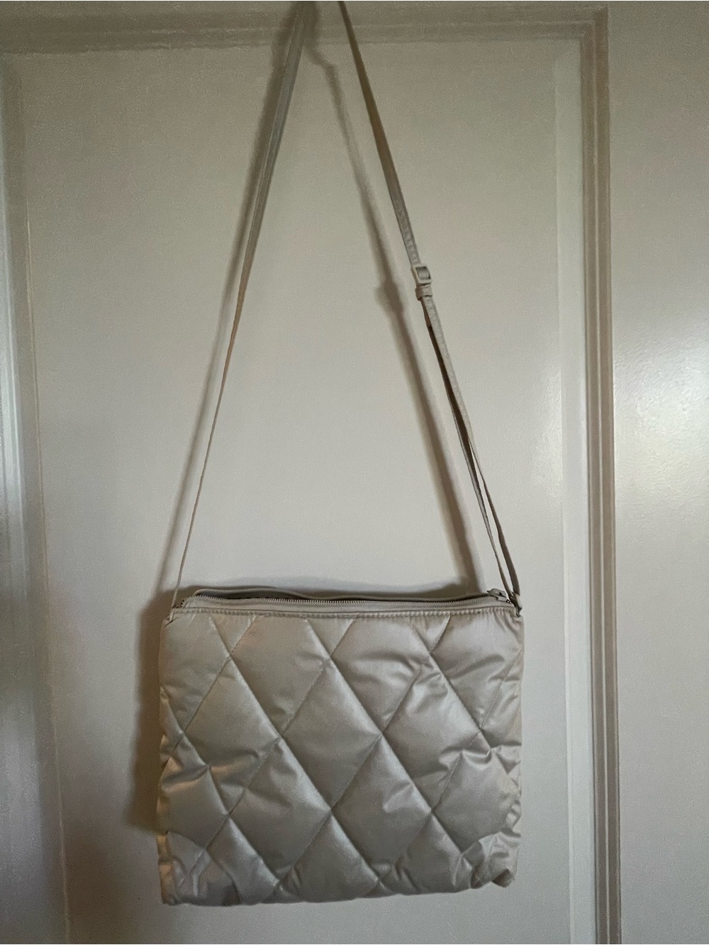 Vera Bradley Quilted Crossbody Bag in Light Beige